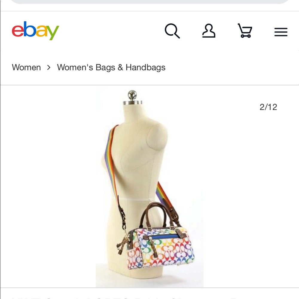 Coach Rowan Satchel Limited Edition Rainbow